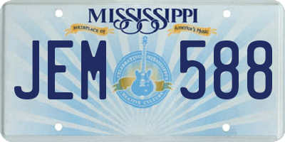 MS license plate JEM588
