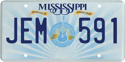 MS license plate JEM591