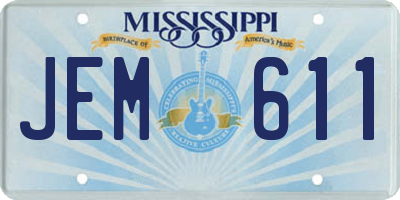 MS license plate JEM611