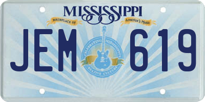 MS license plate JEM619