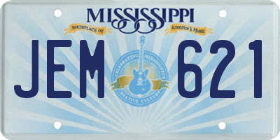 MS license plate JEM621