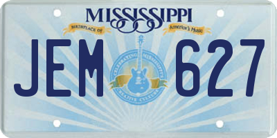 MS license plate JEM627