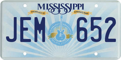 MS license plate JEM652