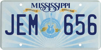 MS license plate JEM656