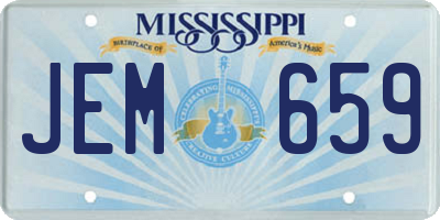 MS license plate JEM659