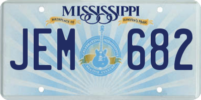 MS license plate JEM682