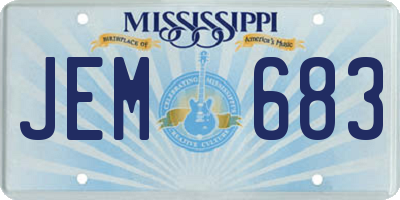 MS license plate JEM683