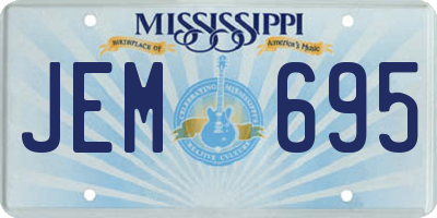 MS license plate JEM695