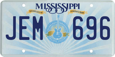 MS license plate JEM696