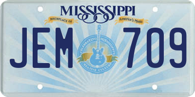 MS license plate JEM709