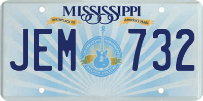 MS license plate JEM732