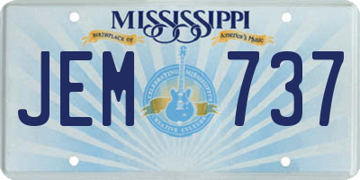 MS license plate JEM737