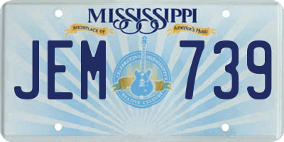 MS license plate JEM739