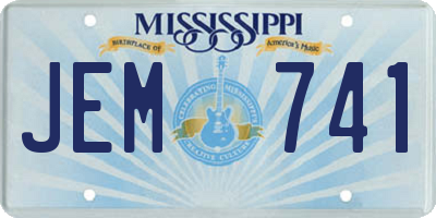 MS license plate JEM741