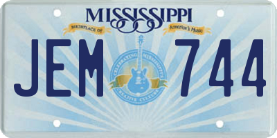 MS license plate JEM744