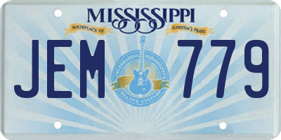 MS license plate JEM779