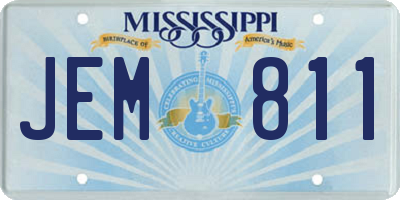 MS license plate JEM811