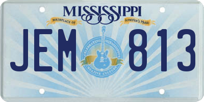 MS license plate JEM813