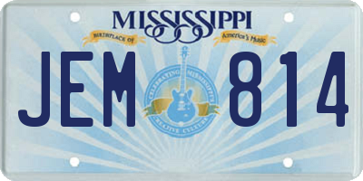 MS license plate JEM814