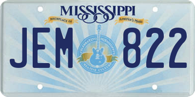 MS license plate JEM822