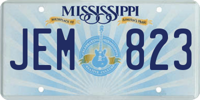 MS license plate JEM823