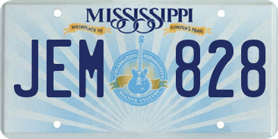 MS license plate JEM828
