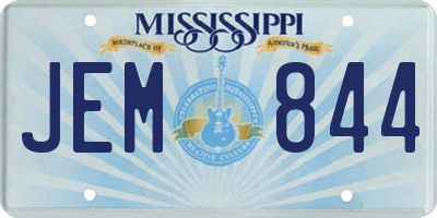 MS license plate JEM844