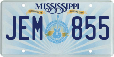 MS license plate JEM855