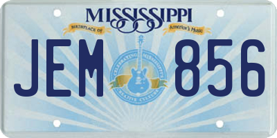MS license plate JEM856