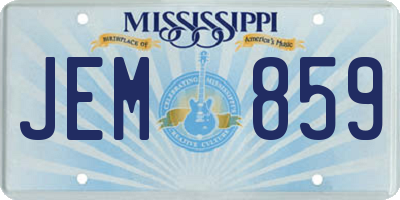 MS license plate JEM859