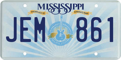 MS license plate JEM861