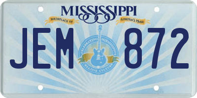 MS license plate JEM872