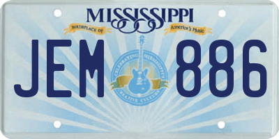 MS license plate JEM886