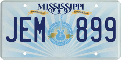 MS license plate JEM899