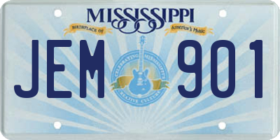 MS license plate JEM901