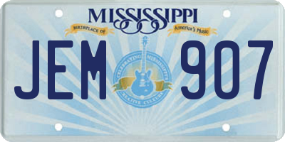 MS license plate JEM907