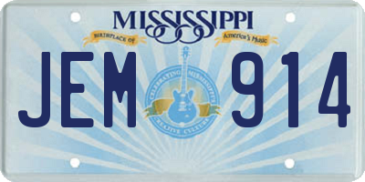 MS license plate JEM914