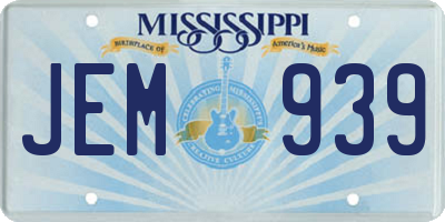 MS license plate JEM939