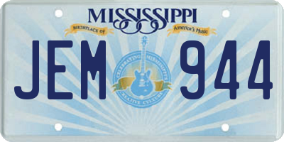MS license plate JEM944