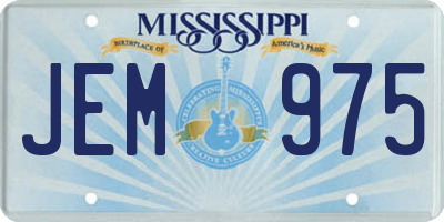 MS license plate JEM975