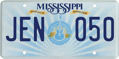 MS license plate JEN050
