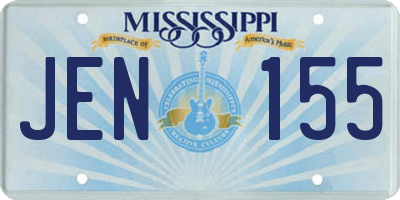 MS license plate JEN155