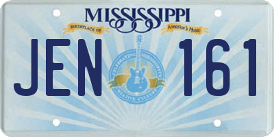 MS license plate JEN161