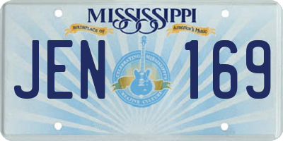 MS license plate JEN169