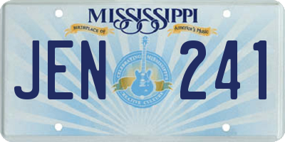 MS license plate JEN241