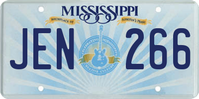 MS license plate JEN266