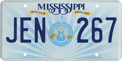 MS license plate JEN267