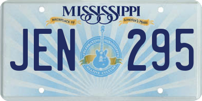 MS license plate JEN295