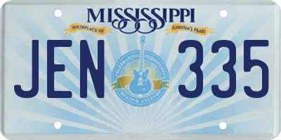 MS license plate JEN335