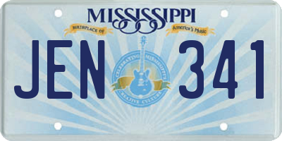 MS license plate JEN341